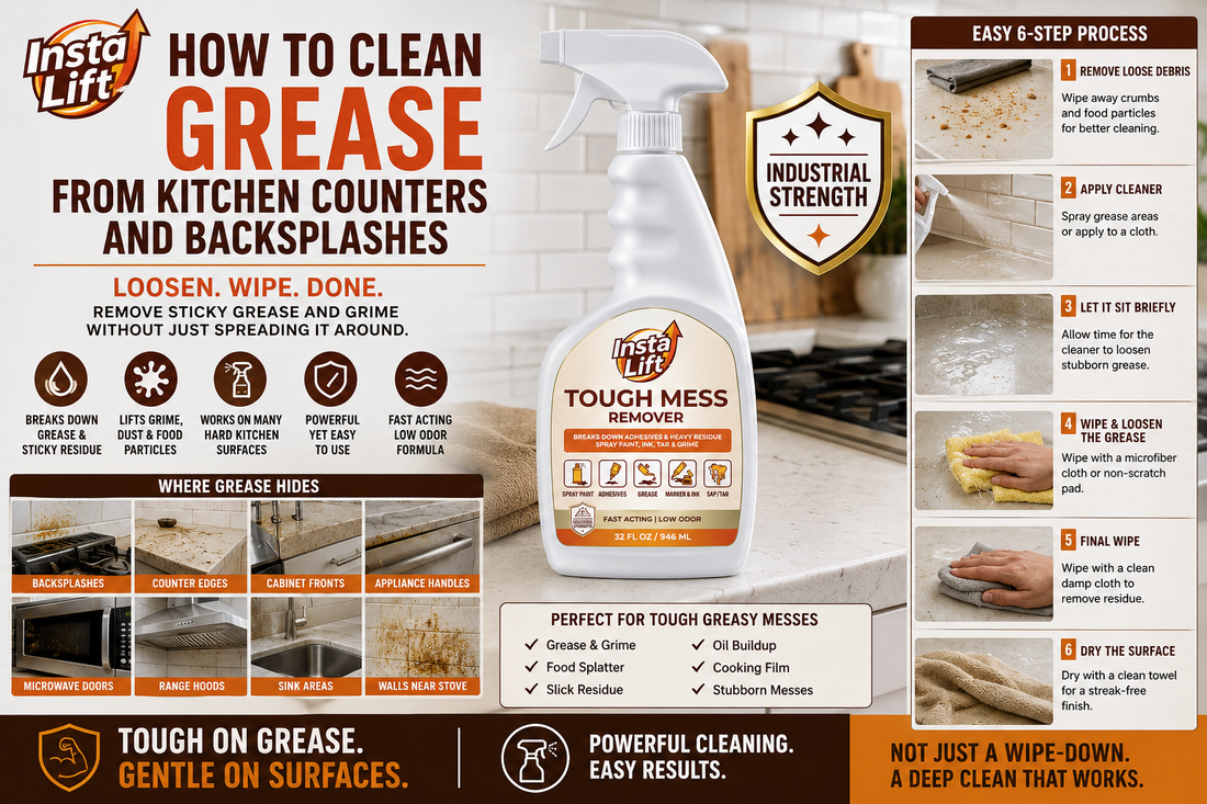 How to Clean Grease from Kitchen Counters and Backsplashes