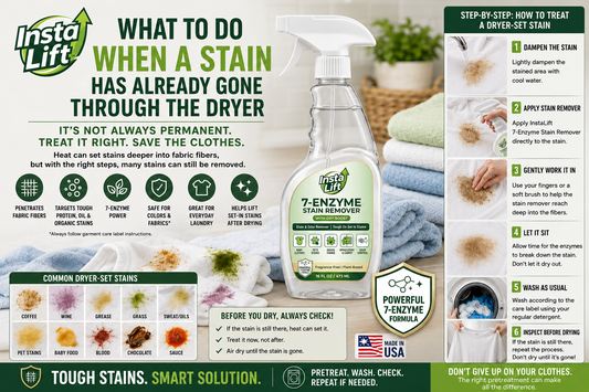 What to Do When a Stain Has Already Gone Through the Dryer