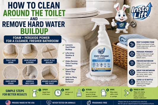 How to Clean Around the Toilet and Remove Hard Water Buildup
