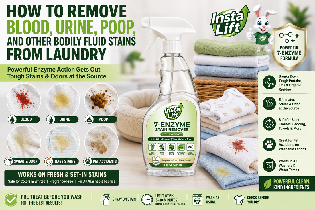 How to Remove Blood, Urine, Poop, and Other Bodily Fluid Stains from Laundry