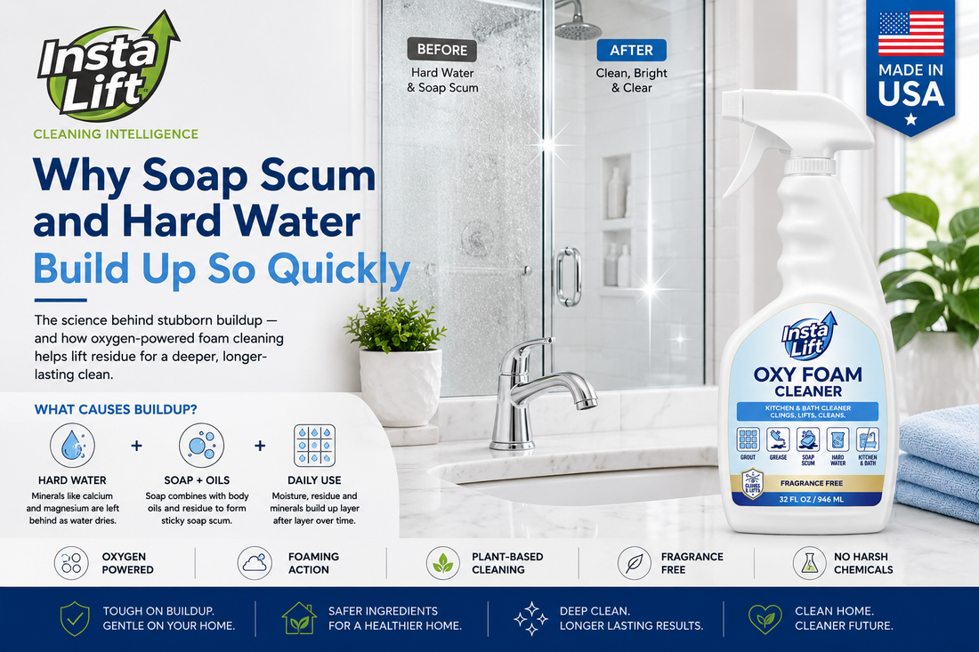 Why Soap Scum and Hard Water Build Up So Quickly