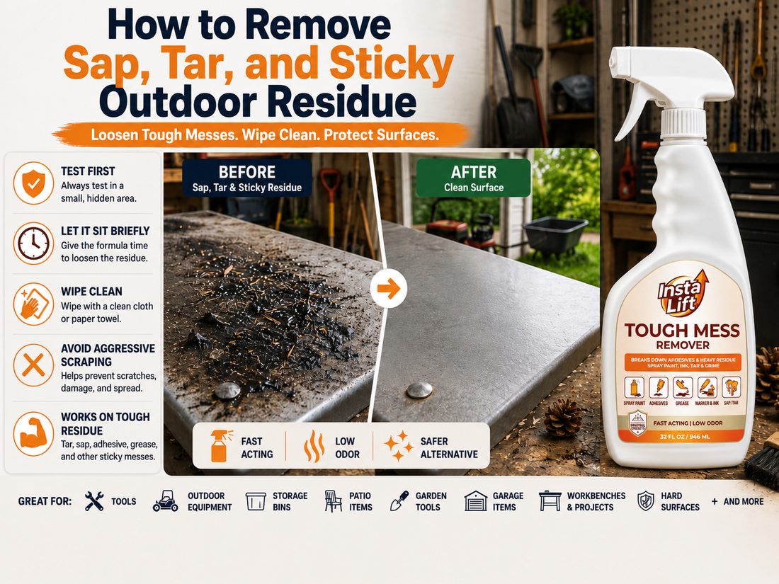 How to Remove Sap, Tar, and Sticky Outdoor Residue