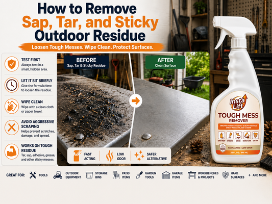 How to Remove Sap, Tar, and Sticky Outdoor Residue
