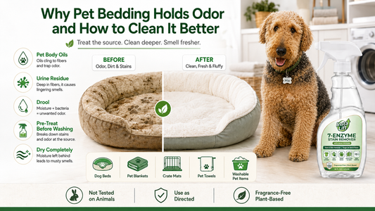 Why Pet Bedding Holds Odor and How to Clean It Better