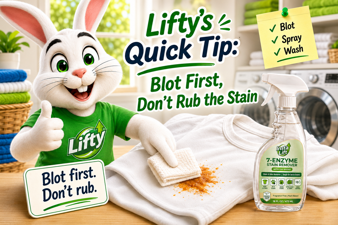 Lifty’s Quick Tip: Blot First, Don’t Rub the Stain